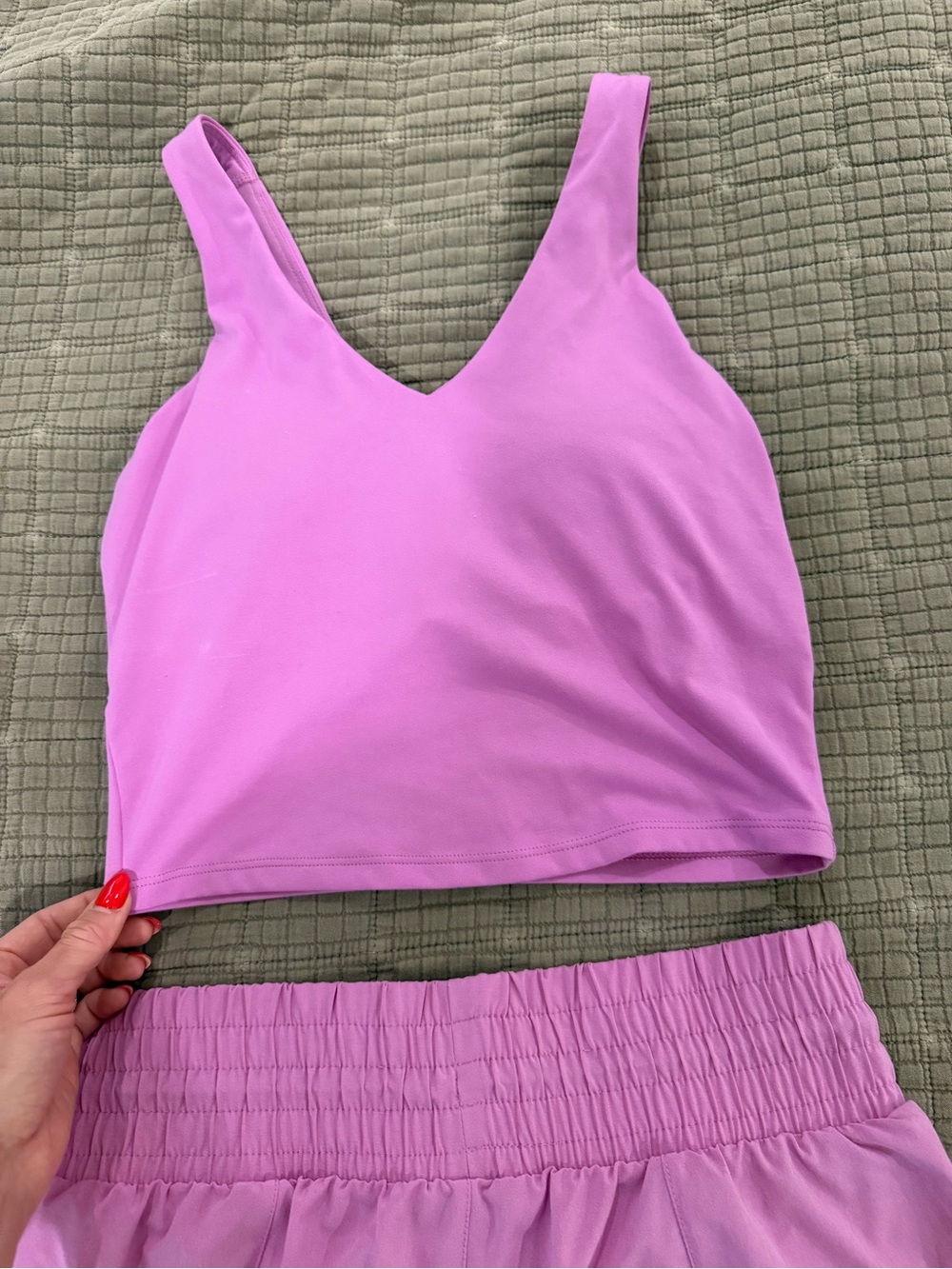 all in motion Pink Active Crop Tank and Shorts Set - Picture 4 of 6